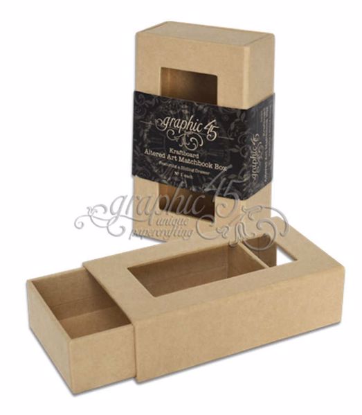 Graphic 45 - Matchbook Box 7,5x12,5x2,5 cm - Kraft