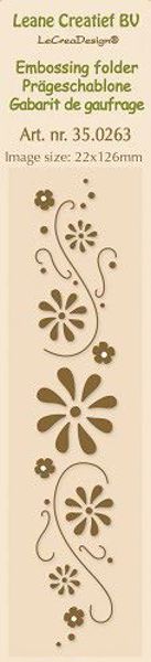Border Flower Swirls - Embossing folder fra Leane Creatief - 35.0263
