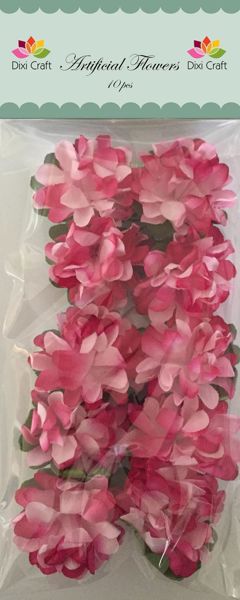 Pink/rosa papir blomster fra Joy Craft - AF023 
