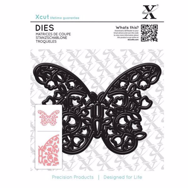 Floral Filigree Butterfly - Sommerfugl - Xcut diesæt med magnetplade fra Docraft - XCU503218 