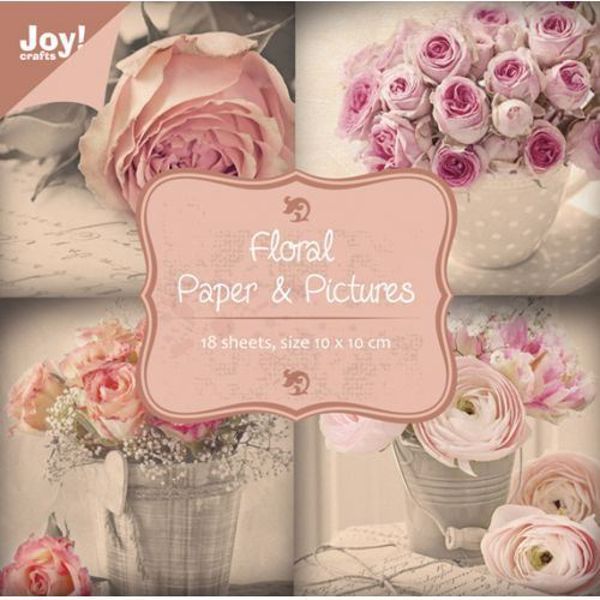 Blok 10x10 cm - Buketter - Floral 6011/0063 fra Joy Crafts