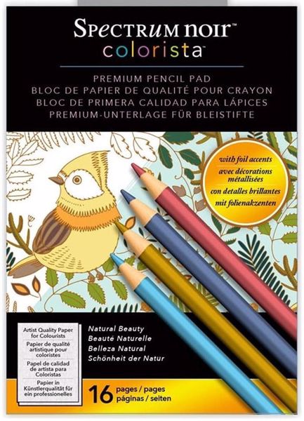 Spectrum Noir Colorista Premium Pencil Pad, Natural Beauty fra Crafters Companion - Naturlig skønhed, malebog