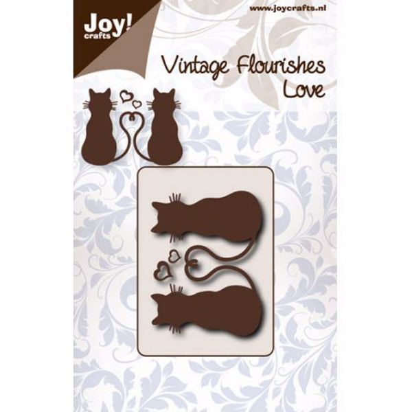 Vintage Flourishes Love dies fra Joy Crafts standsejern til scrapbooking og kort fra Joy Crafts