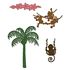 Monkeying Around, Palm Tree & Monkeys - Dies og Stempelsæt fra Heartfelt Creations - HCPC-3777 HCD1-7132
