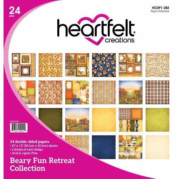Beary Fun Retreat Collection - Designblok fra Heartfelt Creations - HCDP1-282