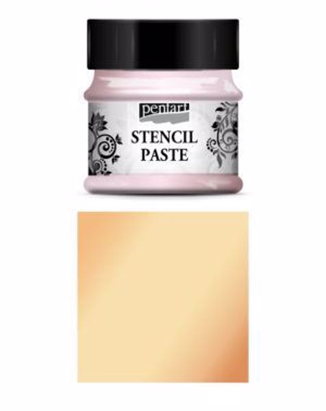 Stencil Paste - 50 ml - fra Pentart - Pearl Apricot