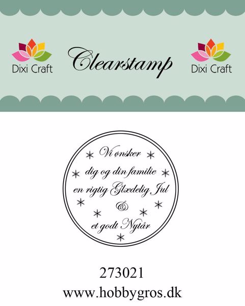 Clearstamp "Vi ønsker dig..." fra Dixi Craft - 273021