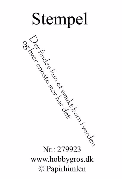 Clearstamp "Der findes kun..." fra Papirhimlen - 279923