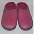 Håndfiltede filtstøvler fra Clemente - Rosa Slippers med Turkise Såler