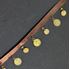 Satin bånd med perler og mønter med en bredde på 34 mm - Brun