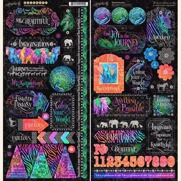 Stickers klistermærker fra Graphic 45 - Kaleidoscope