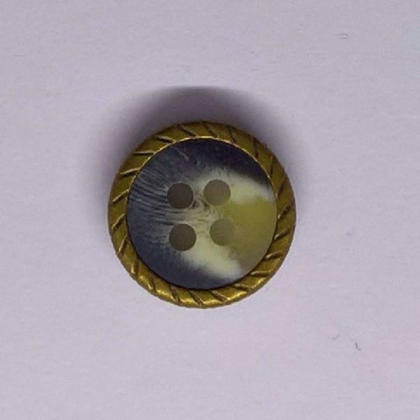 Perlemors knap med bronze kant - Ø 12 mm