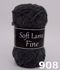 Soft Lama Fine strikkegarn fra Svarta Fåret - 908 Mørkegrå