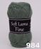 Soft Lama Fine strikkegarn fra Svarta Fåret - 984 Støvet grøn