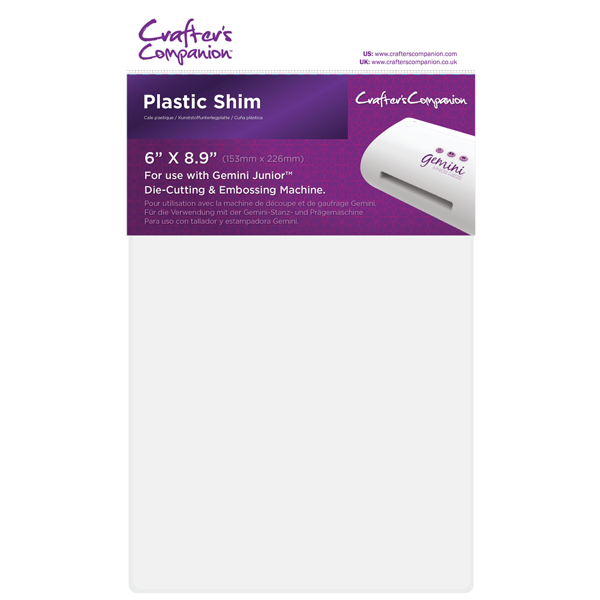 Gemini Plastic Shim A4 til udstandsning af stof, papir, karton og andet til patchwork, scrapbooking og kort