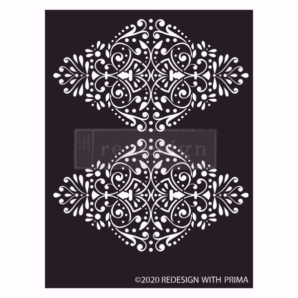 Re-design with Prima Decor Stencils - Dotted Flourish - 650544