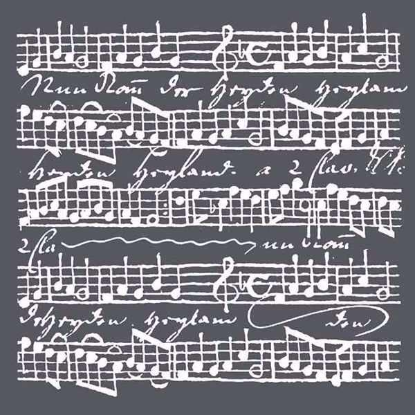 Music Scores - KSTDQ17 mask, stencil fra Stamperia