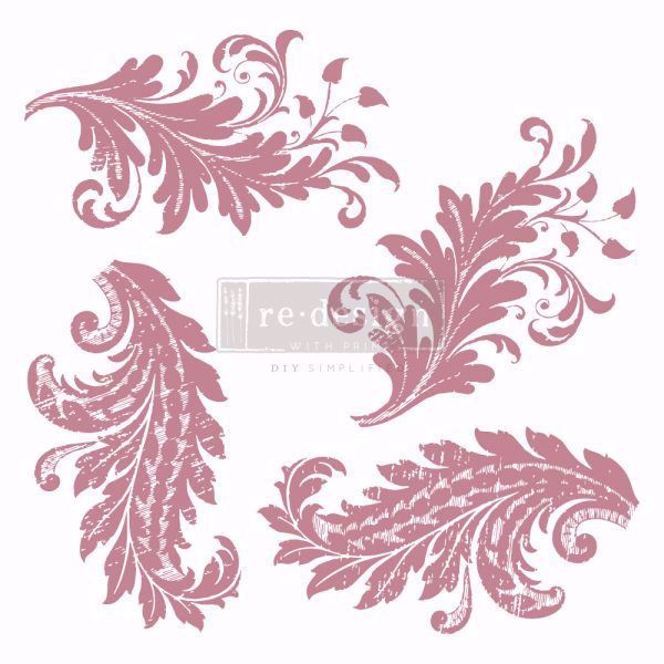 Royal Flourish - Decor Clear Stamps 30 x 30 cm fra Re-Design with Prima - 650643