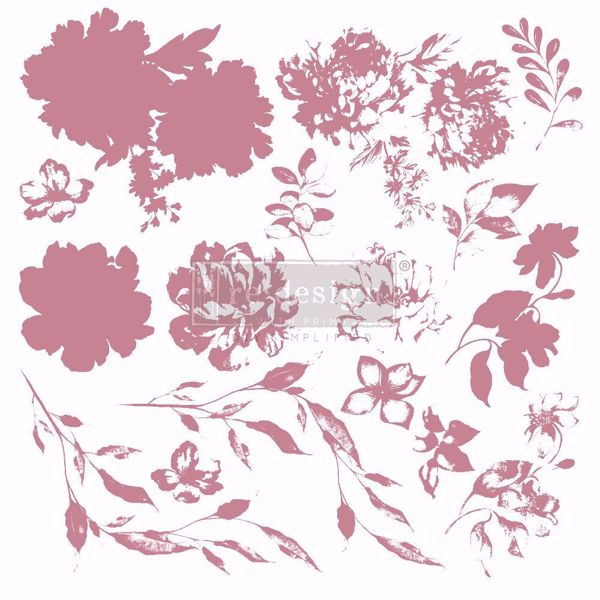 Sweet Blossoms - Decor Clear Stamps 30 x 30 cm fra Re-Design with Prima - 649425