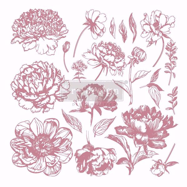 Linear Flora - Decor Clear Stamps 30 x 30 cm fra Re-Design with Prima - 649159
