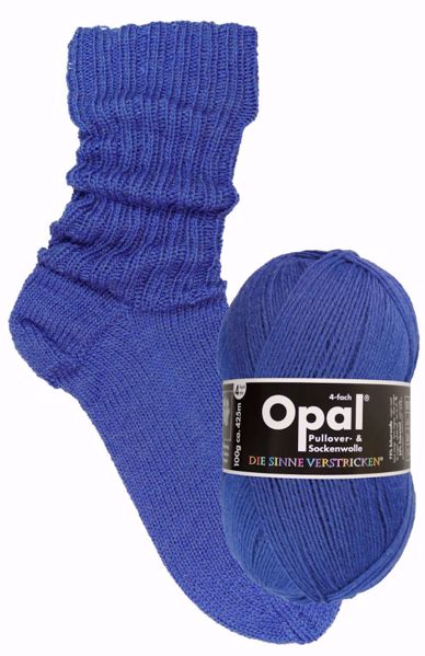 Ensfarvet Opal Uni slidstærkt strømpegarn - 9931 Ozean